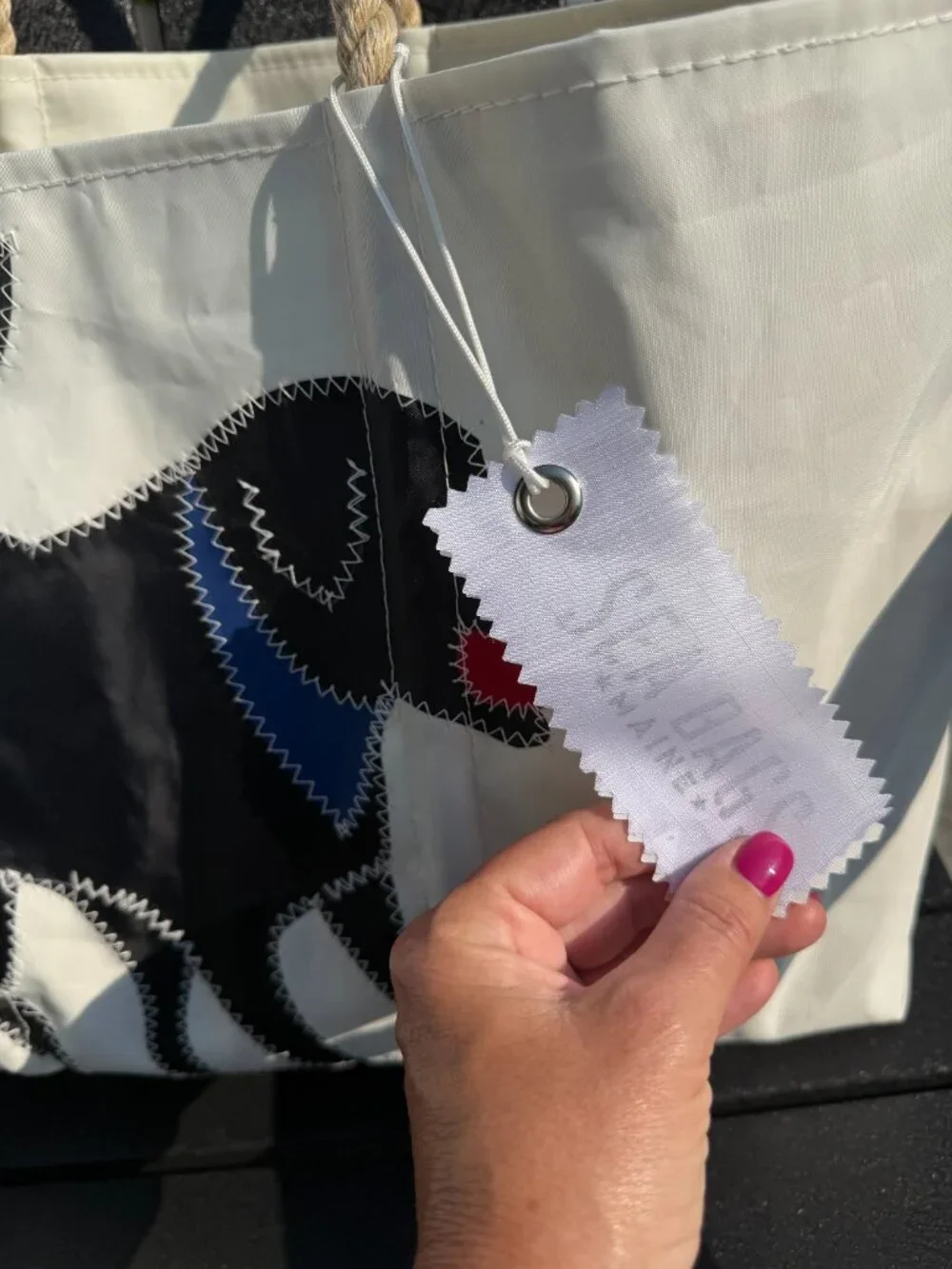 NWT Maine Seabags BLACK LAB Large Handbag Tote- Limited Qty Bestseller!
